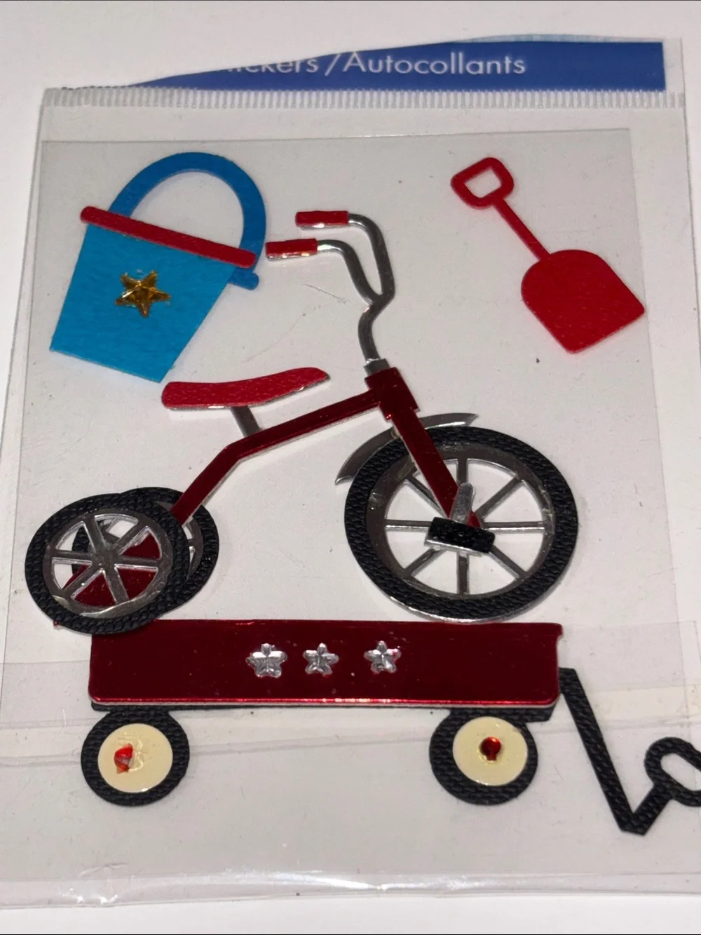 Kids' Assorted Sticker Pack - Red, Blue, Yellow & Green Accents